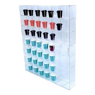 透明亚克力咖啡胶囊收纳展示盒饰品首饰展示柜有门手机寄存格子盘