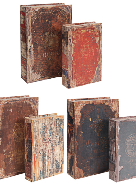 橱窗假书收纳盒木制装饰道具