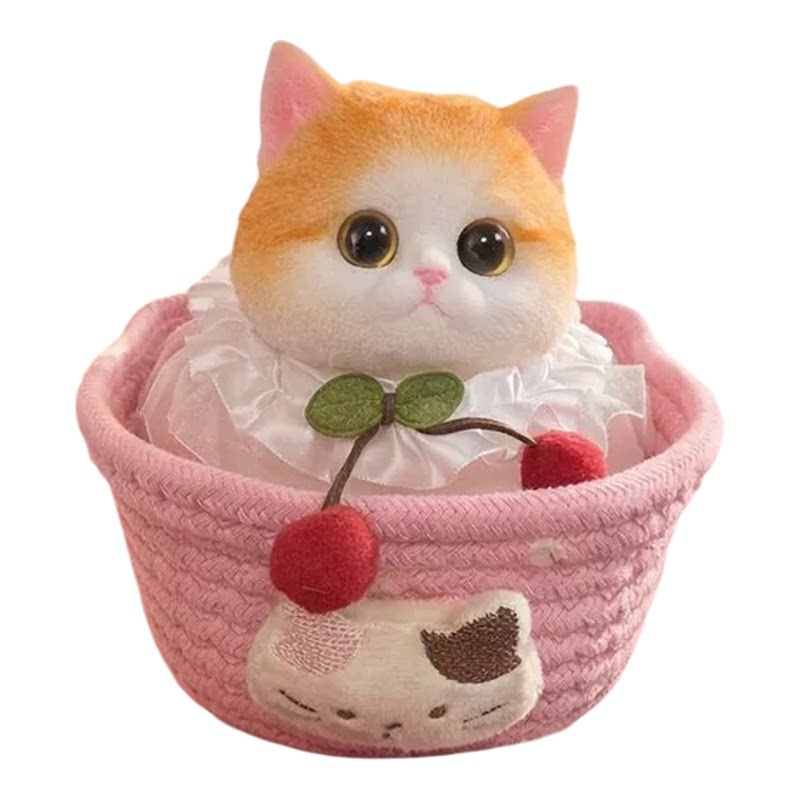 纯手绘大猫捏捏乐仿真猫咪送女生闺蜜解压玩具女生生日礼物摆件