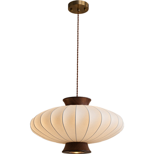 梵华餐厅吊灯中古卧室蚕丝灯日式诧寂风护眼新款茶室灯具设计师款