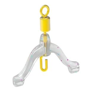 新型防缠绕八字环子线分叉器鱼钩分线夹硅胶双钩防缠豆连接器配件