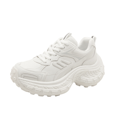 冬季加绒老爹鞋女厚底休闲小白鞋