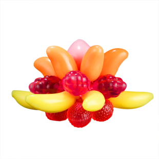 家用供奉果盘五果供品仿真果冻水果食用风水摆件财神爷佛具用品