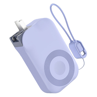 磁吸无线充电器充电宝10000毫安带线二合一插头手表手机专用快充移动电源适用iWatch苹果iPhone17promax华为