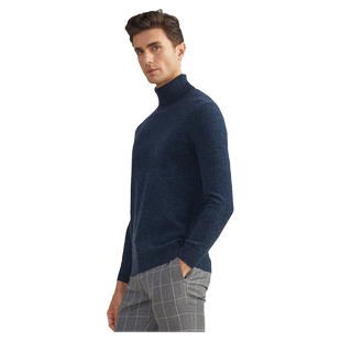 圣雪绒2021秋冬新款男高领纯色羊绒衫简约基础款长袖针织衫