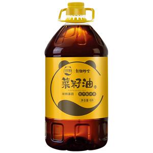 熊猫炒堂 四川天府好粮油低芥酸浓香菜籽油压榨非转基因菜油5L