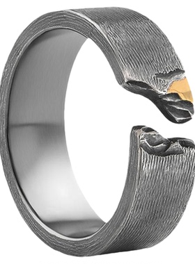 斯吾男款纯银纯手工原创设计戒指