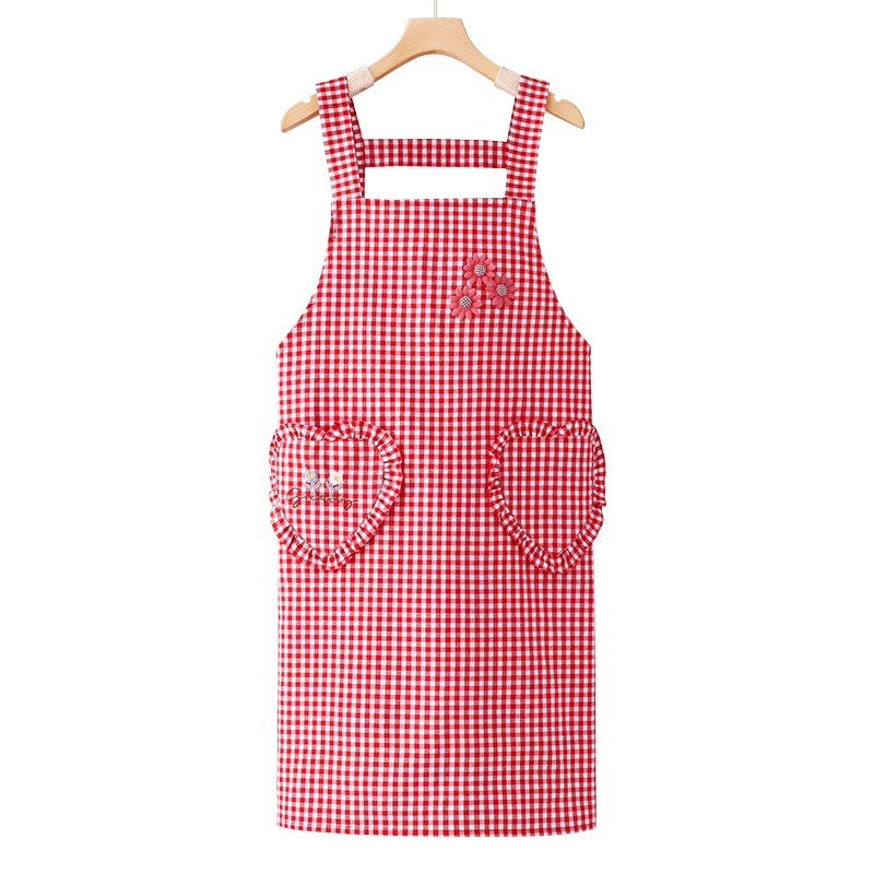 纯棉围裙家用厨房工作服女