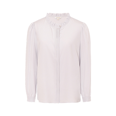 JESSIE木耳荷叶边衬衫女长袖圆领