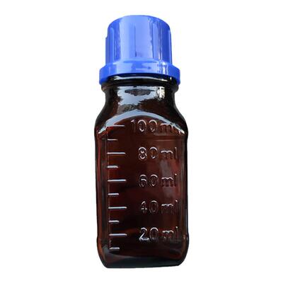500棕色方身试剂瓶100ml 螺口茶色 1000ml 玻璃分装 250ml蓝盖瓶