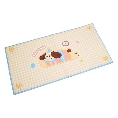 默默爱ins风蓝色格子桌布书桌垫