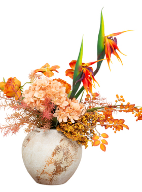 侘寂风仿真花摆件复古花束成品