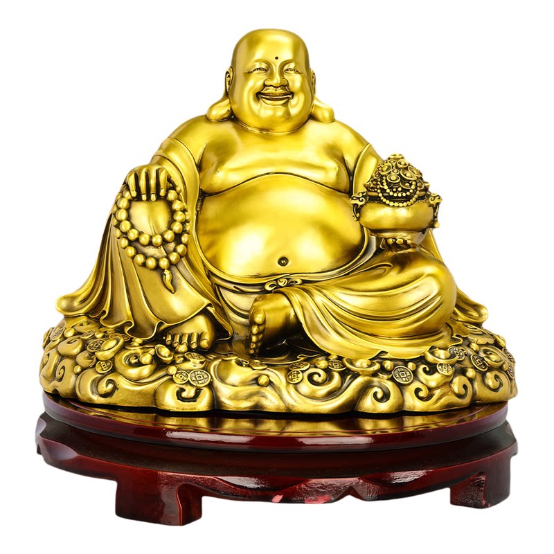 黄铜弥勒佛开心笑佛供奉摆件