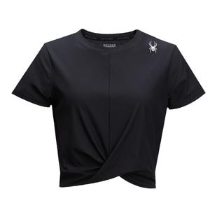 SPYDER蜘蛛春夏女TRAINING弹力修身显瘦运动圆领短袖T恤24CS444W