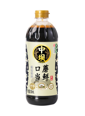 中坝口蘑当鲜特级酿造酱油550ml家用生抽炒菜凉拌饺子中华老字号