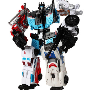 孩之星混天豹IDW系列变形守护神五组合体玩具金刚大力神飞天虎