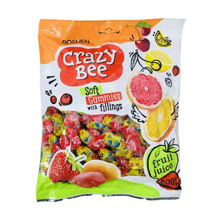 80后怀旧进口小蜜蜂软糖如胜水果夹心爆汁喜糖乌克兰零食新年糖果