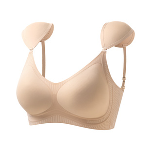 BR SIZE AS无痕无钢圈文胸罩女黑色粉底液垫肩防溜肩神器塑形内衣