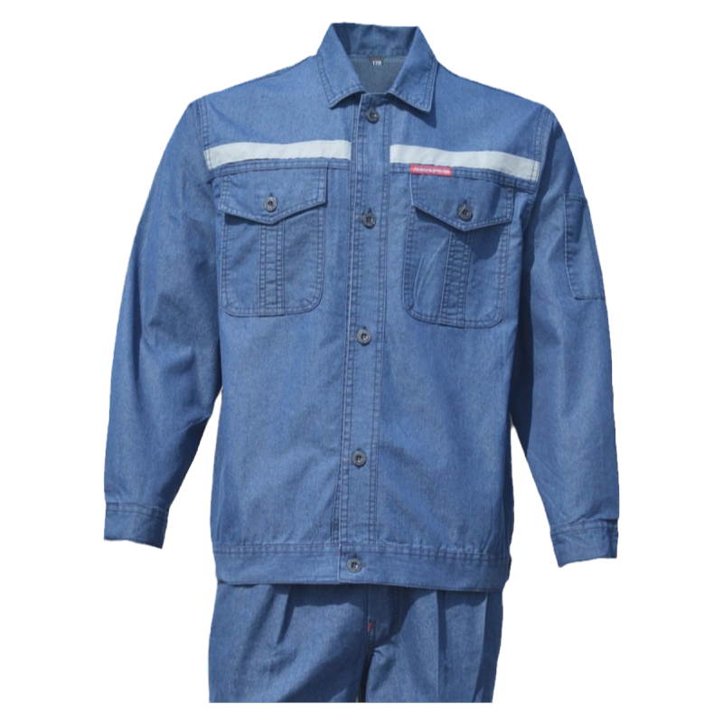 夏季薄款牛仔工作服套装男劳保服焊工工地劳动结实耐磨电工电焊服