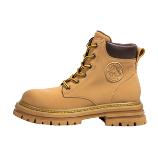 「鞋登」踢不烂大黄靴女2026新款真皮短靴男登山大黄蜂马丁靴加绒