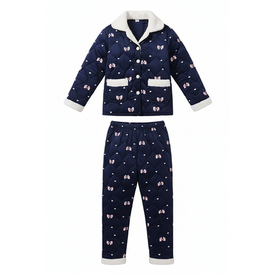 三层加厚加绒大码睡衣女保暖