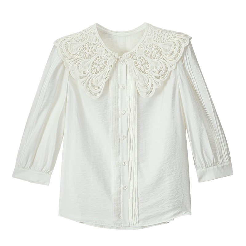 吟游诗人/MSLAN慵懒莱赛尔衬衫 25秋微透天丝蝴蝶领轻薄雪纺衫