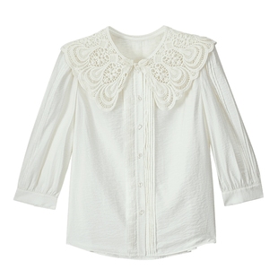 吟游诗人/MSLAN慵懒莱赛尔衬衫 26春微透天丝蝴蝶领轻薄雪纺衫