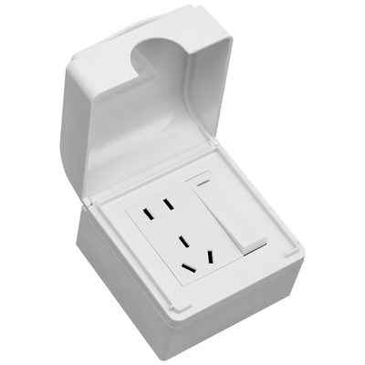 86型卫生间防水插座一体式连体五孔16A墙壁户外防雨盒电源防水罩