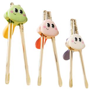 如山儿童筷子虎口训练筷1 2 3 6岁宝宝专用PPSU学习筷幼儿餐具