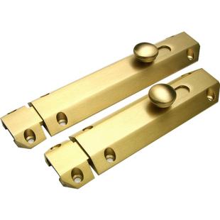 纯铜实心插销室内门扣门栓洗手间门锁卡扣大门老式明装门闩锁插销