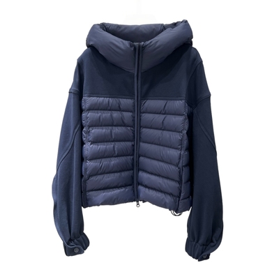 高级感连帽拼接羽绒服女短款高端