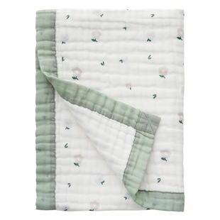 莱茵森纱布浴巾新生婴儿a类纯棉全棉6层超柔冬季加厚宝宝洗澡专用