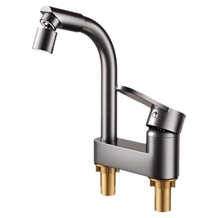 洗手盆水龙头冷热双孔卫生间三孔洗脸盆洗漱池台盆面盆双用二合一