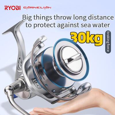 利优比CARNELIAN巨物纺车轮海水全金属25000深海轮船钓大物远投轮