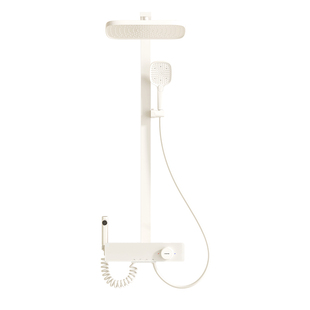 东鹏奶油风精铜主体琴键浴室增压花洒家用带喷头淋浴花洒套装433