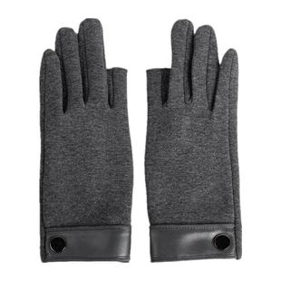 露指手套冬季男士女加绒加厚保暖防寒漏手指头二指半指棉外卖骑行