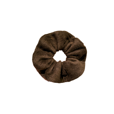 红色毛绒大肠发圈女秋冬慵懒风