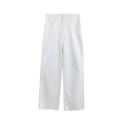 素芭经典纯色直筒牛仔裤