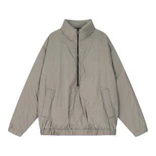 FEAR OF GOD FOG复线ESSENTIALS第八季半拉链棉衣套头加厚面包服
