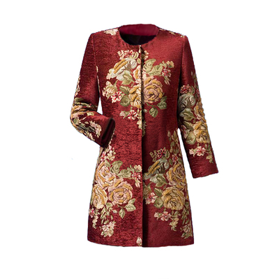 中长款高贵妈妈直筒钉珠婚宴礼服