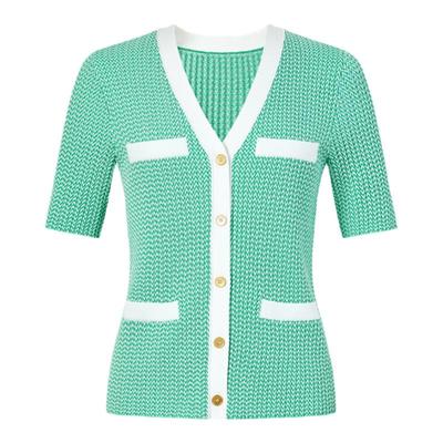 IMM针织开衫尹默短款V领