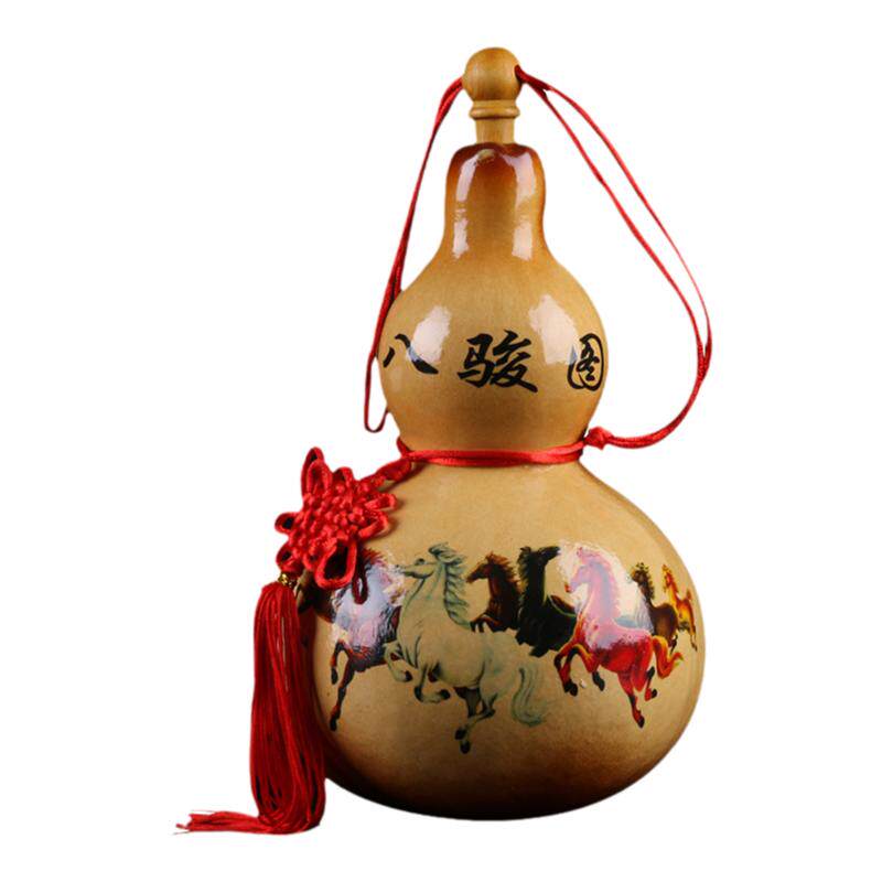 中大号葫芦贴画彩绘开口小葫芦17-30CM装饰烙画葫芦挂件文艺摆件