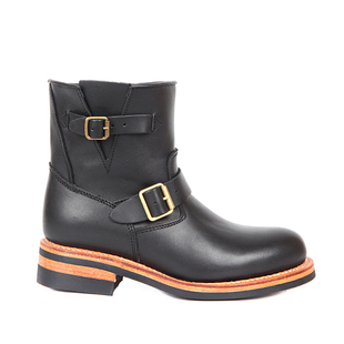 固特异上线中筒骑士靴工程师靴美式复古机车靴真皮工装靴男短皮靴