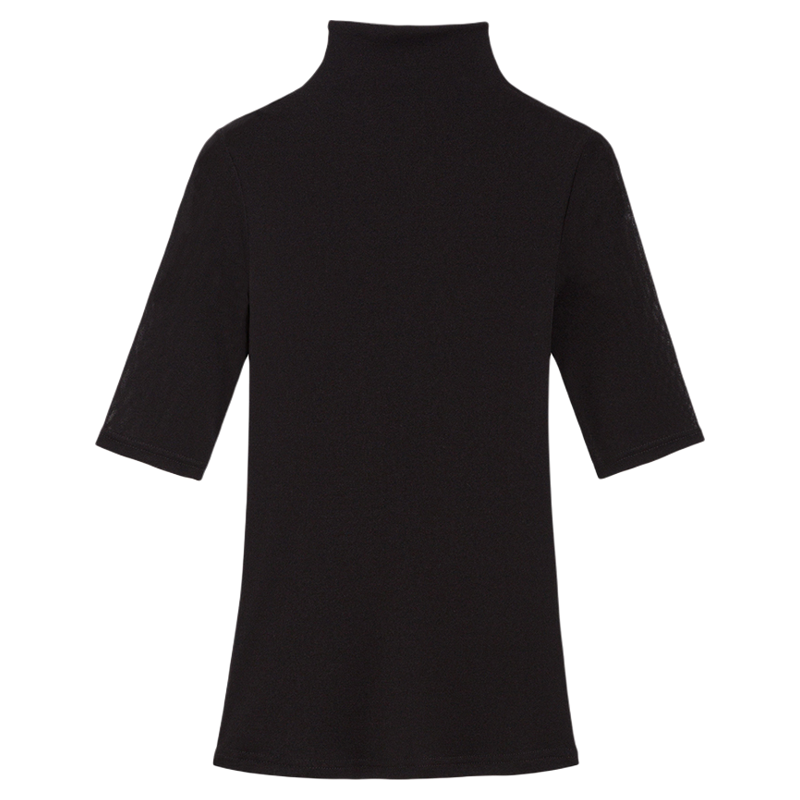 记忆网纱弹力紧身薄款上衣