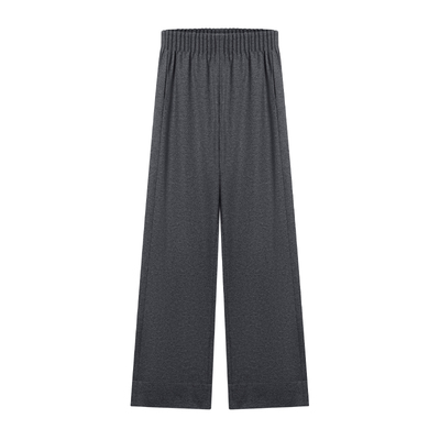 COLINWANG-流动的雕塑|奢牌质感羊毛松弛休闲松紧腰显瘦直筒西裤