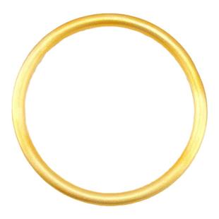 4mm古法传承金手镯仿真磨砂结婚婚礼定亲秀禾拍照道具两世欢素圈