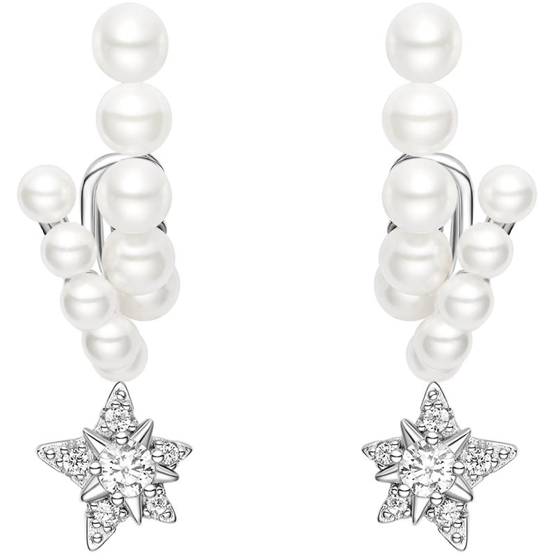 【自营】HEFANG Jewelry/何方珠宝流星甜梦耳环耳夹轻奢礼物