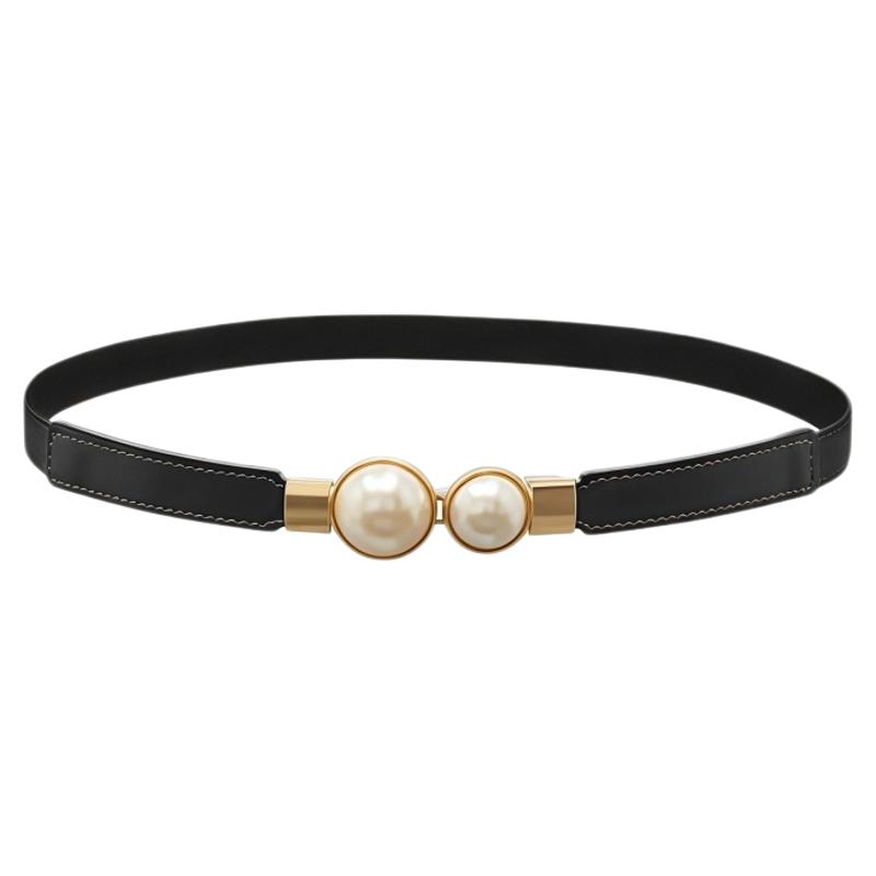 珍珠细腰带女配裙子简约百搭装饰衬衫连衣裙收腰皮带毛衣腰链配饰