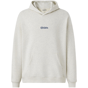 CHINISM丨重磅395G撞色刺绣宽松连帽卫衣男秋季男士宽松通勤帽衫