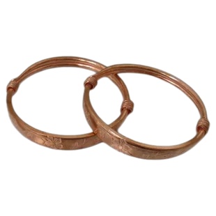 纯紫铜手镯可以调节大小手工镶嵌雕花推拉手饰推圈适合女孩子佩戴